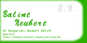 balint neubert business card